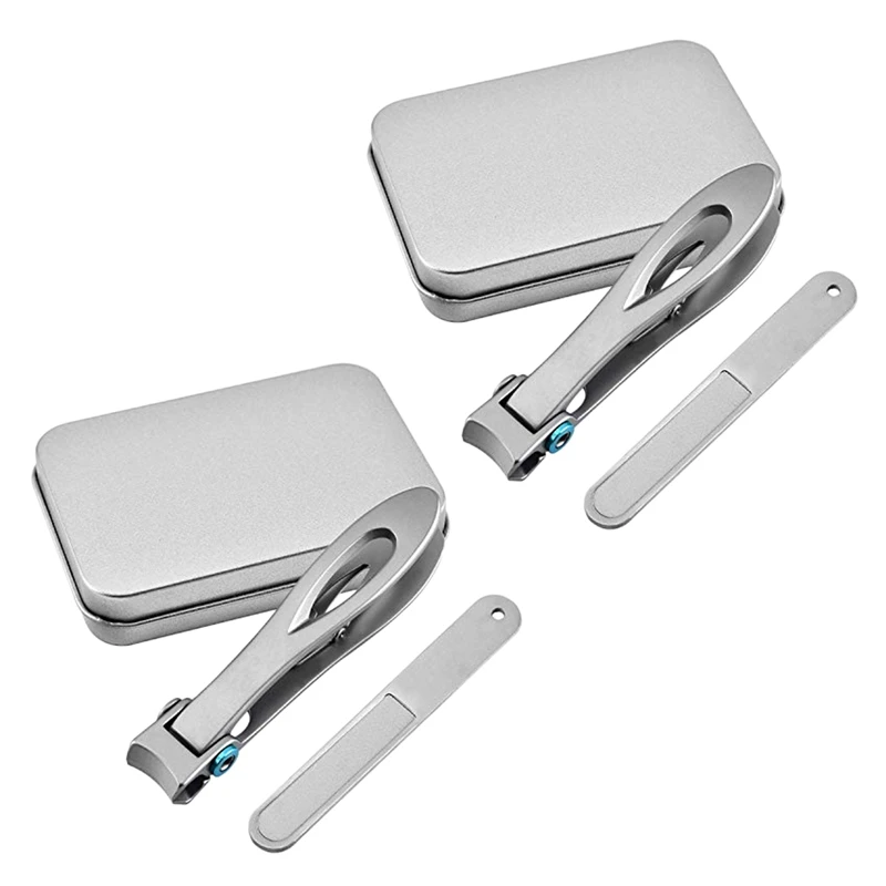 2X Nail Clipper Set Thick Toenail & Fingernail Cutter With Wide Jaw Opening Stainless Steel Kit For Men & Women Silver
2X Nail Clipper Set Thick Toenail & Fingernail Cutter With Wide Jaw Opening Stainless Steel Kit For Men & Women Silver