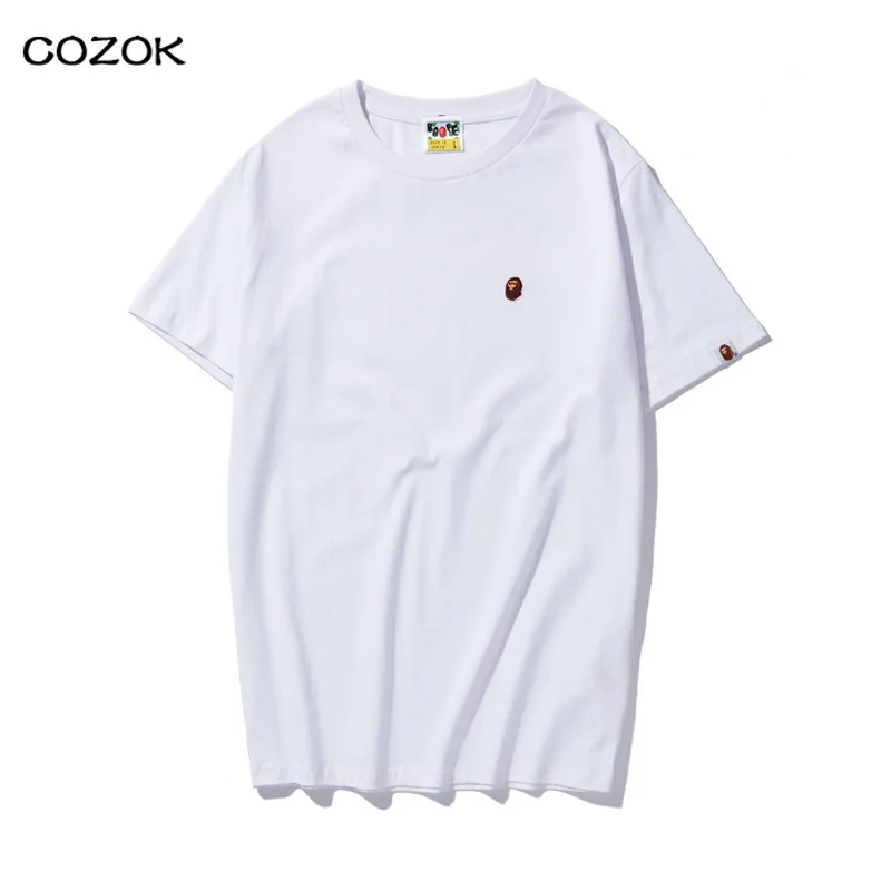 Free Shipping Bape Little Ape Head Embroidery Wild Classic Half-sleeve Solid Color Bottoming Shirt Cotton Short-sleeved T-shirt
Free Shipping Bape Little Ape Head Embroidery Wild Classic Half-sleeve Solid Color Bottoming Shirt Cotton Short-sleeved T-shirt
