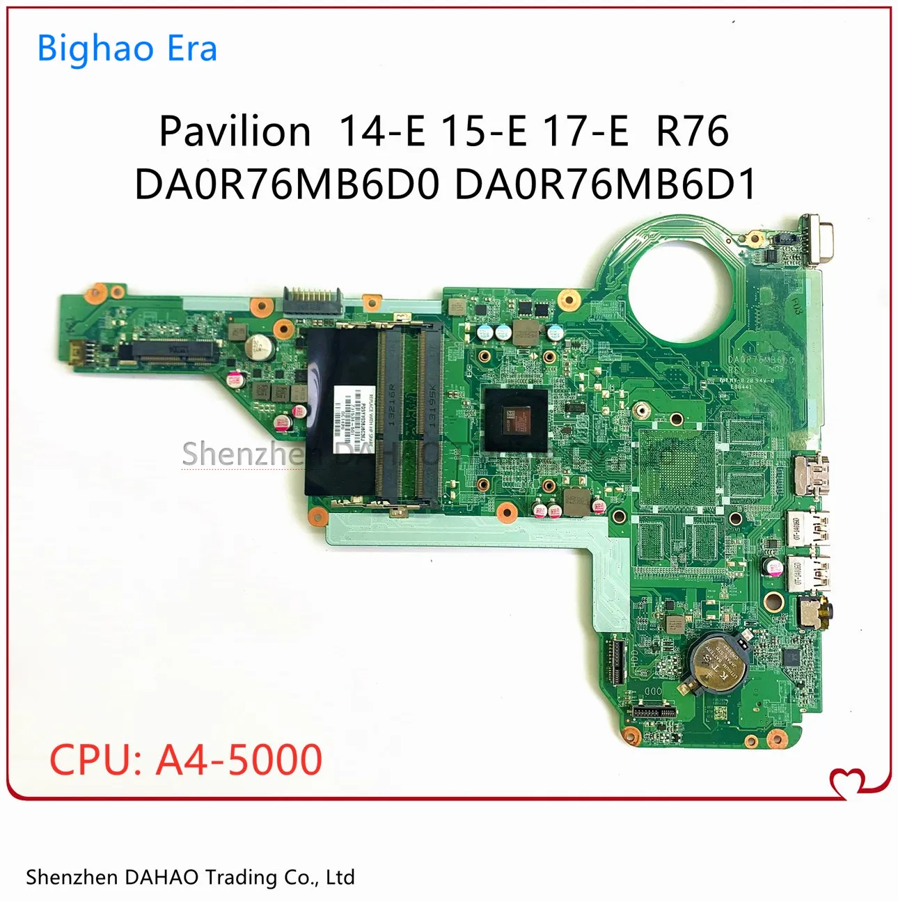 DA0R76MB6D0 DA0R76MB6D1 For HP Pavilion 14-E 15-E 17-E Laptop Motherboard With AMD A4-5000 CPU 722204-501 731534-501 734004-001
DA0R76MB6D0 DA0R76MB6D1 For HP Pavilion 14-E 15-E 17-E Laptop Motherboard With AMD A4-5000 CPU 722204-501 731534-501 734004-001