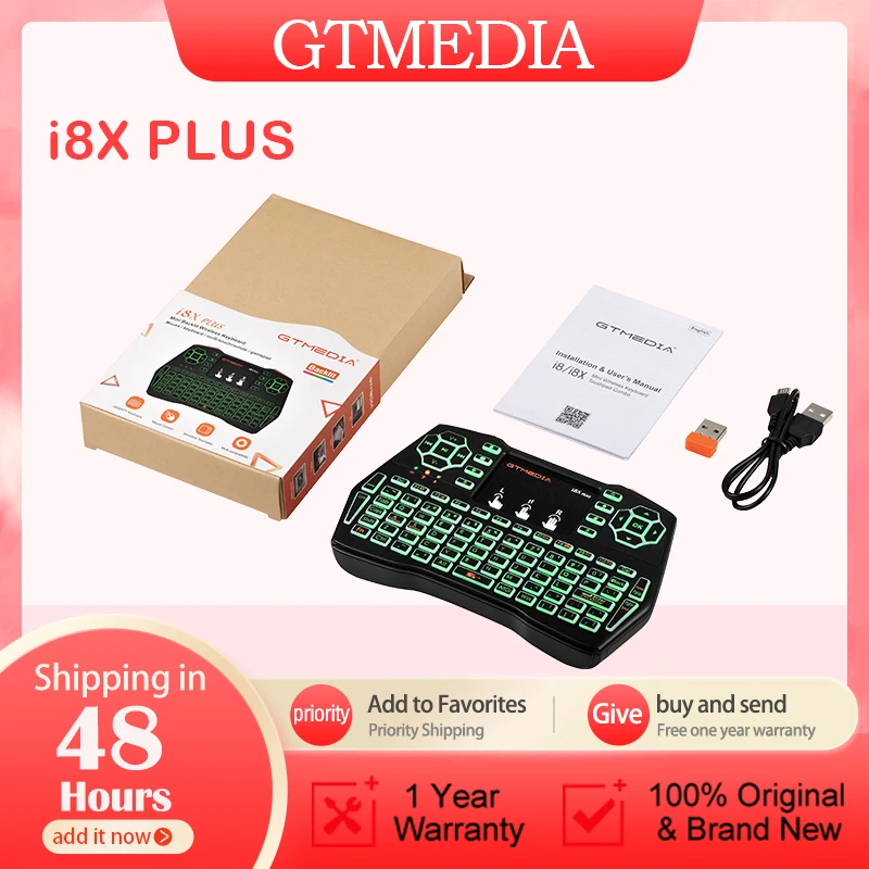 Mini Wireless Keyboard i8X PLUS 3 color Backlit Mechanical Keyboard 2.4GHz Air Mouse Remote Touchpad for Android TV Box G5 PC
Mini Wireless Keyboard i8X PLUS 3 color Backlit Mechanical Keyboard 2.4GHz Air Mouse Remote Touchpad for Android TV Box G5 PC