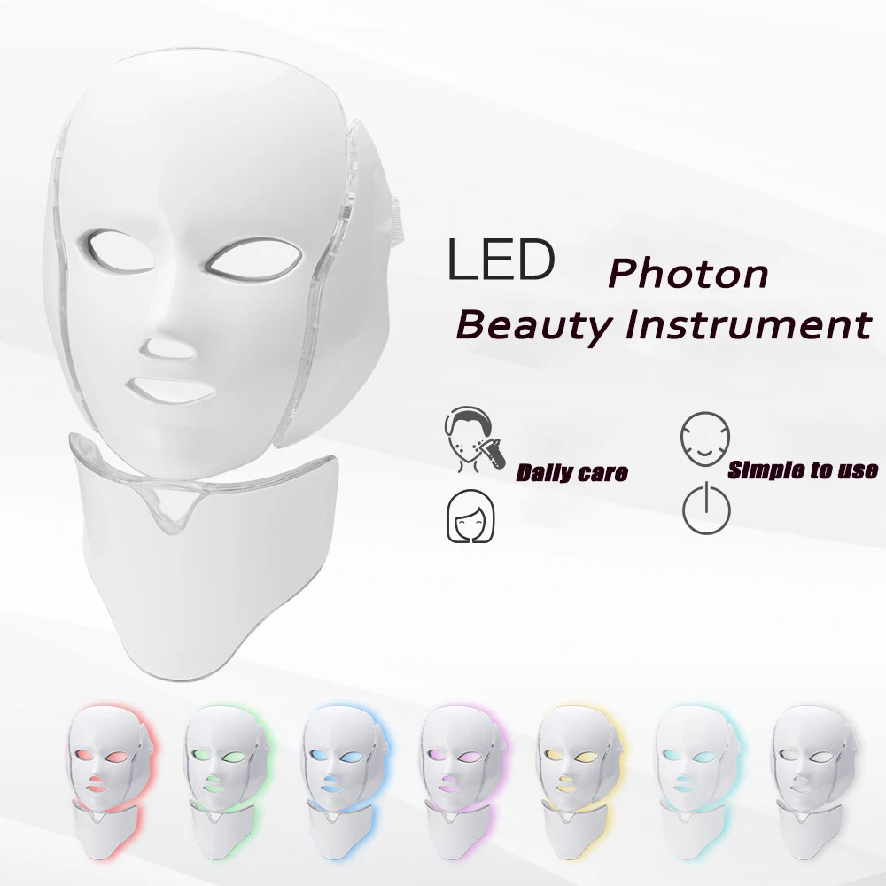 Led Facial Light Therapy Facial Neck Care Beauty Skin Facial Treatment Led 7 Colors Light Led Facial Mask Rejuvenation Device
Led Facial Light Therapy Facial Neck Care Beauty Skin Facial Treatment Led 7 Colors Light Led Facial Mask Rejuvenation Device