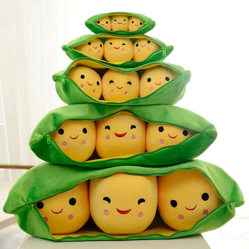 Pea Pod Plush Toy Cute Cartoon Pea Plush, 25/40/55cm Peasecod Stuffed Dolls Toys for Children Christmas Birthday Gift
Pea Pod Plush Toy Cute Cartoon Pea Plush, 25/40/55cm Peasecod Stuffed Dolls Toys for Children Christmas Birthday Gift