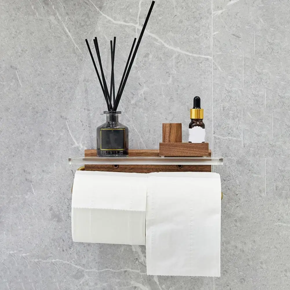 

Прочный держатель рулонной бумаги, многофункциональный настенный акриловый Органайзер для ванной комнаты, держатель рулонной бумаги, вешалка для полотенец, решение для хранения