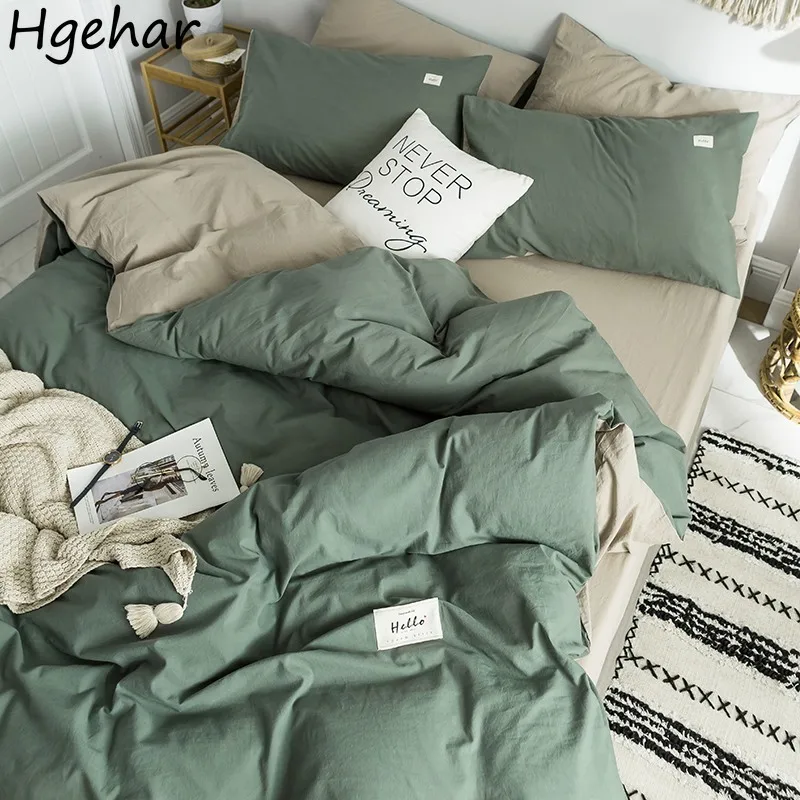 Bedding Set 100% Polyester AB Size Solid Color Queen Twin Full Size Bed Sheet Quilt Cover Pillowcase Comfortable Bedclothes New
Bedding Set 100% Polyester AB Size Solid Color Queen Twin Full Size Bed Sheet Quilt Cover Pillowcase Comfortable Bedclothes New
