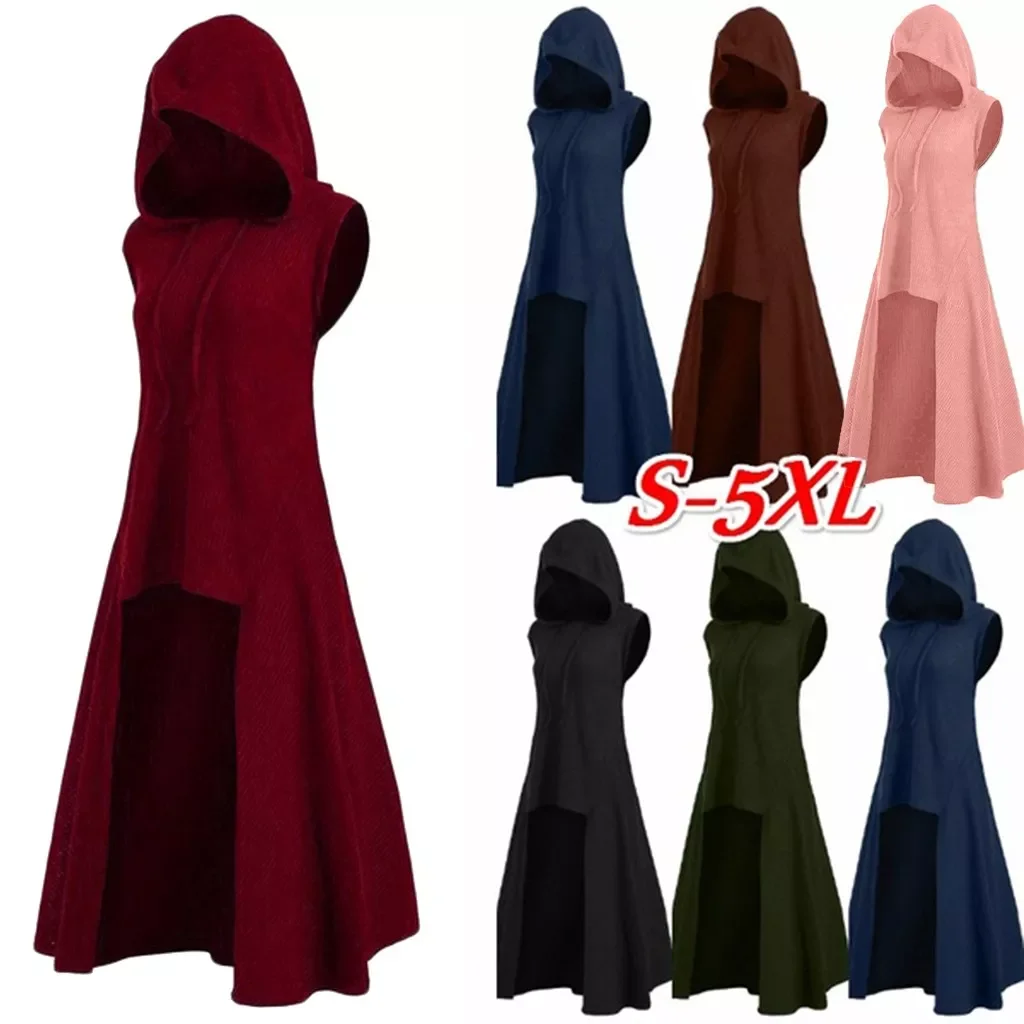 Womens Hoodies Long Sleeve Winter Warm Jacket Women Fashion Vintage Sleeveless Asymmetrical Cosplay Knitted Solid Hooded Coat
Womens Hoodies Long Sleeve Winter Warm Jacket Women Fashion Vintage Sleeveless Asymmetrical Cosplay Knitted Solid Hooded Coat