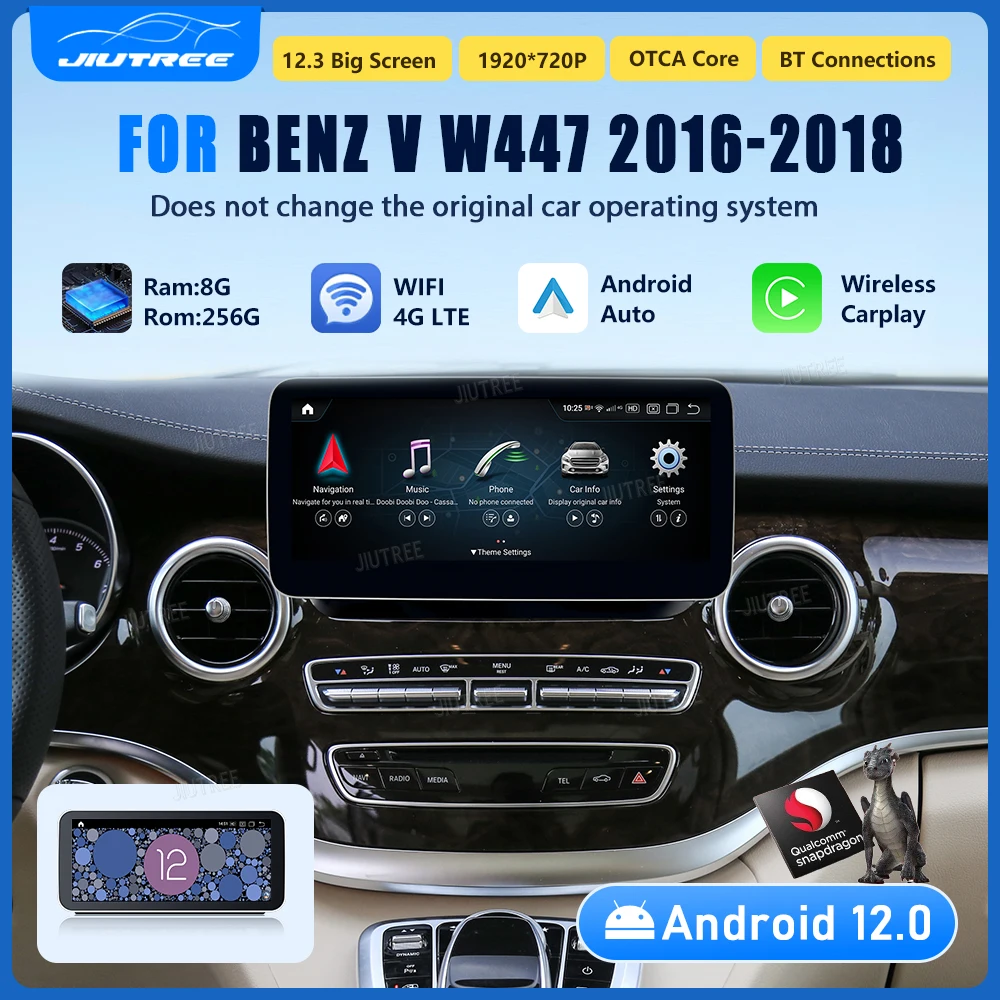 Автомобильный мультимедийный плеер Qualcomm 662, Android 12, для Mercedes Benz V Class W447 2016-2018, радио, экран, GPS-навигация, мультимедийный плеер
Автомобильный мультимедийный плеер Qualcomm 662, Android 12, для Mercedes Benz V Class W447 2016-2018, радио, экран, GPS-навигация, мультимедийный плеер
