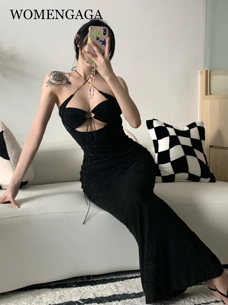 WOMENGAGA Hollow Out Maxi Dress Sexy Summer Goddess New Long Dress High Waist OL Elegant Halter Neck Robe Hot Sexy Korean RWL4 
WOMENGAGA Hollow Out Maxi Dress Sexy Summer Goddess New Long Dress High Waist OL Elegant Halter Neck Robe Hot Sexy Korean RWL4