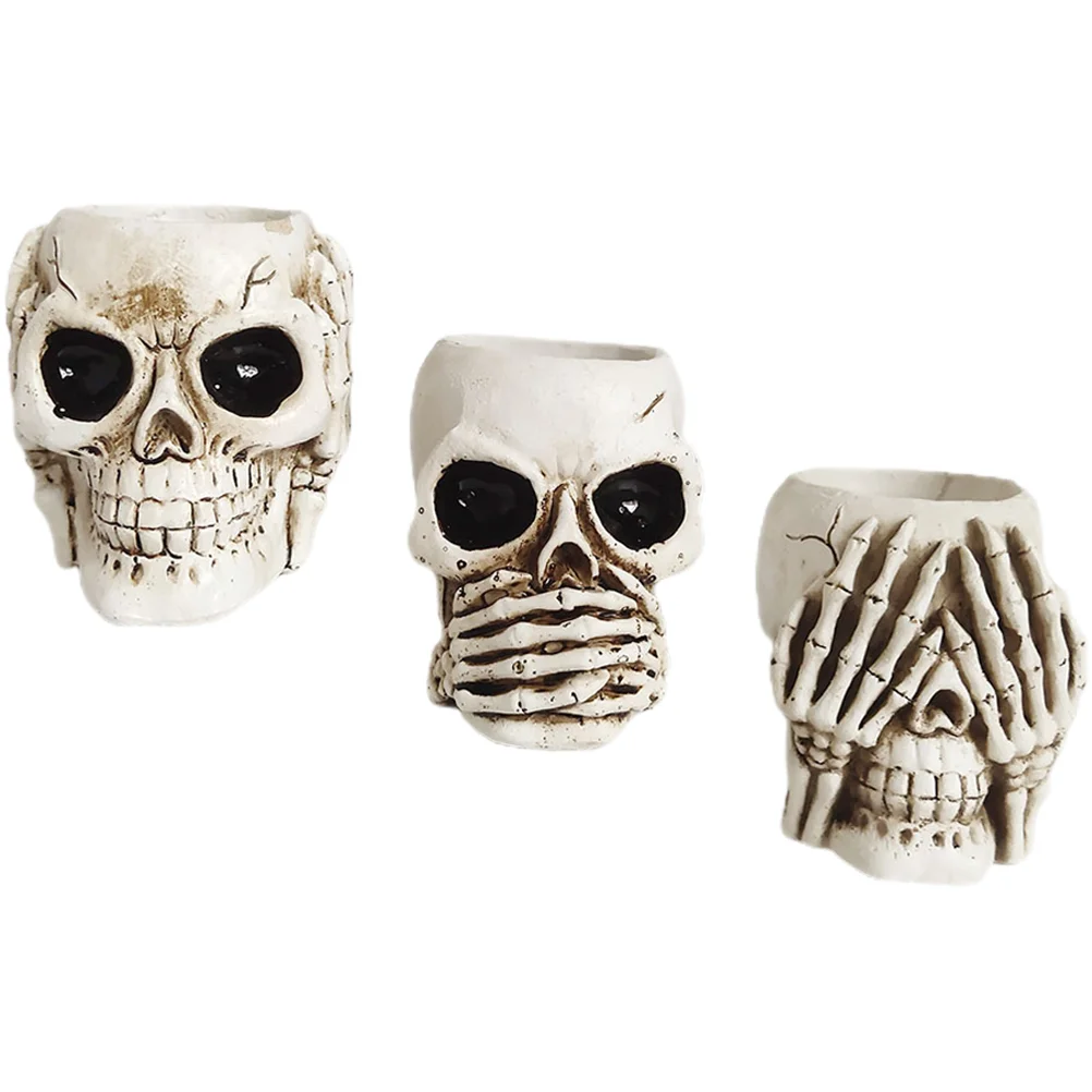 3 Pcs Halloween Decor Holder Decorations Resin Holders Containers Sticks 
3 Pcs Halloween Decor Holder Decorations Resin Holders Containers Sticks