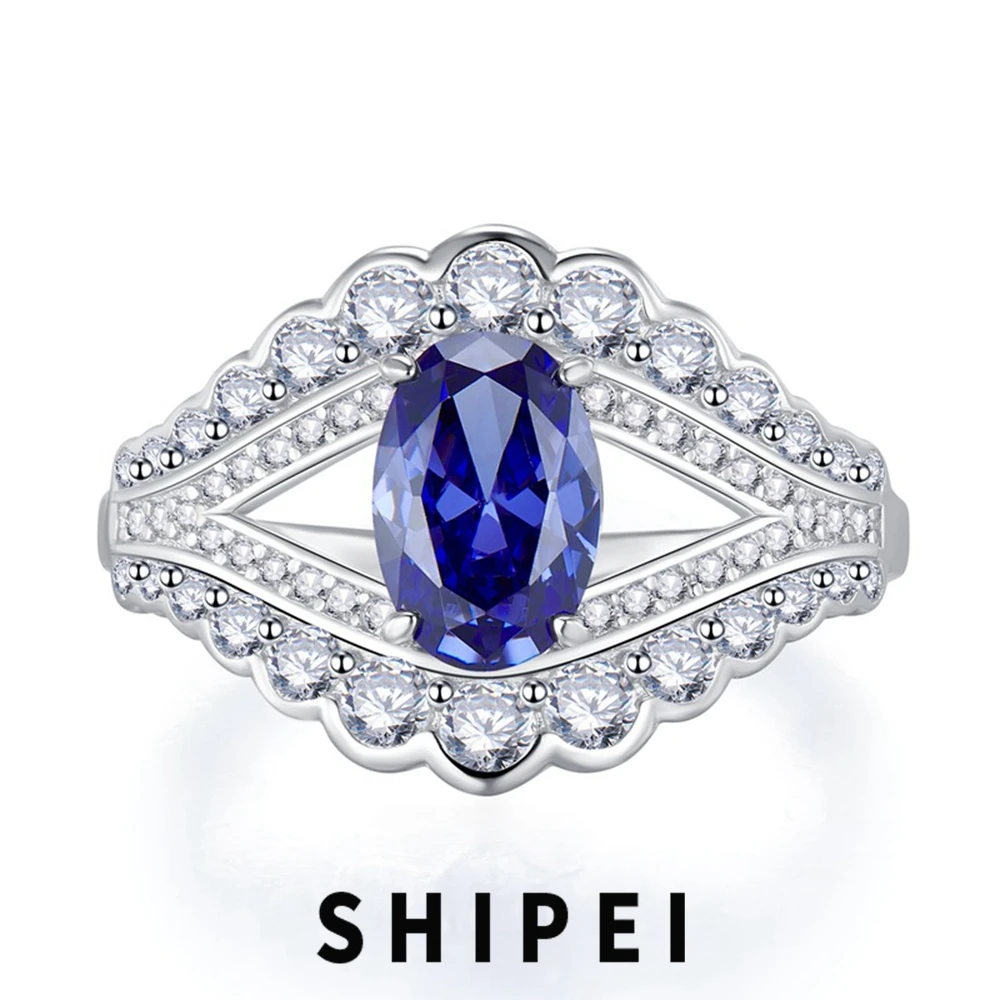 Shipei 925 Sterling Silver Oval Cut Tanzanite High Carbon Diamond Gemstone Wedding Party Fine Jewelry 18K Gold Plated Ring Gift
Shipei 925 Sterling Silver Oval Cut Tanzanite High Carbon Diamond Gemstone Wedding Party Fine Jewelry 18K Gold Plated Ring Gift