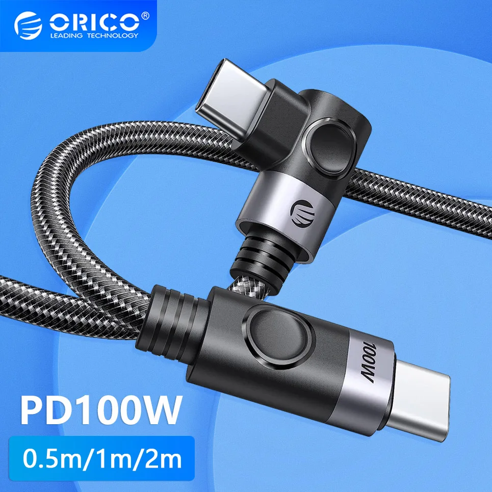 ORICO PD100W USB C Кабель 5A Быстрая зарядка Тип C на Тип C Штекерная линия 90 градусов оплетка Данные прямоугольный провод 1 м для ноутбука Телефон
ORICO PD100W USB C Кабель 5A Быстрая зарядка Тип C на Тип C Штекерная линия 90 градусов оплетка Данные прямоугольный провод 1 м для ноутбука Телефон