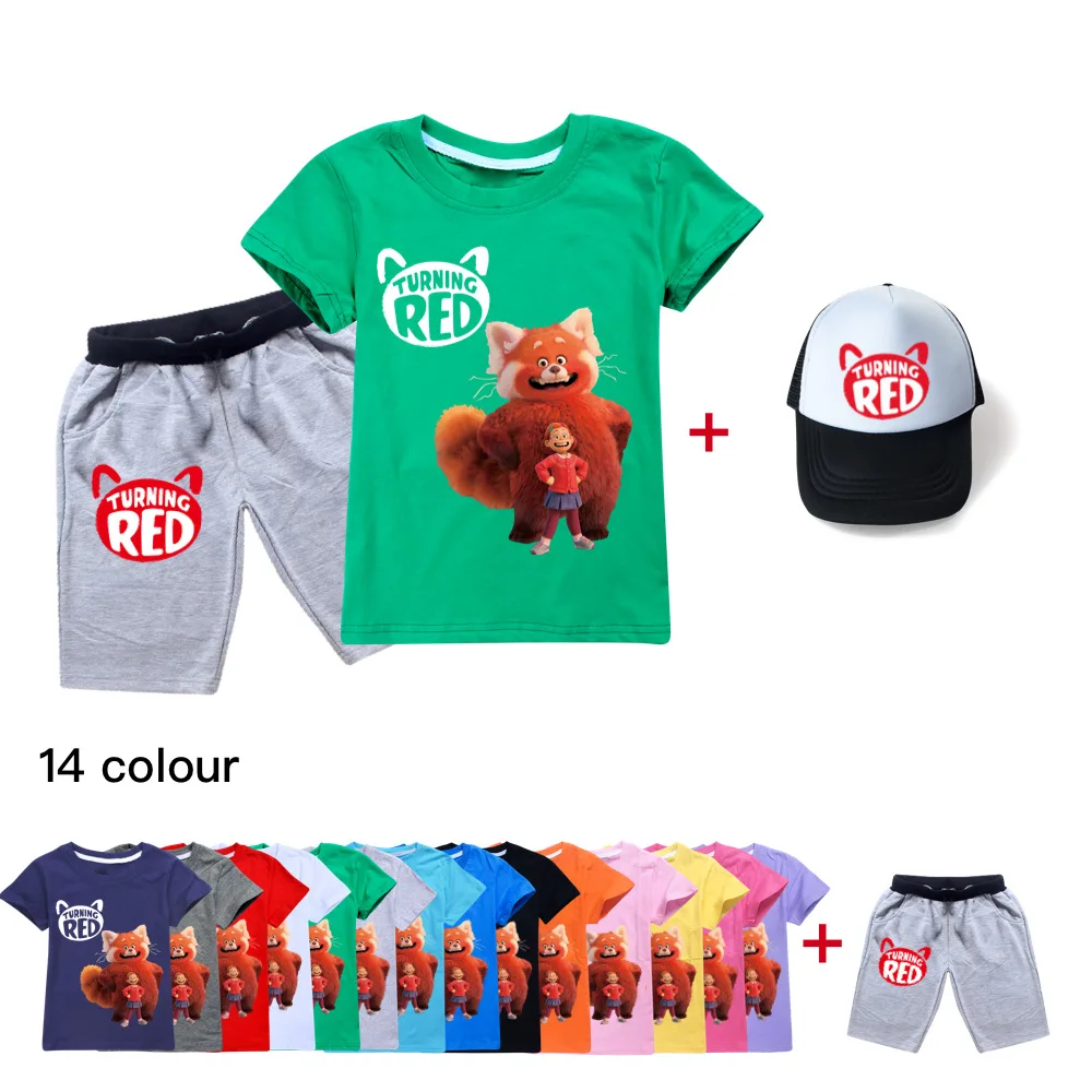 2022 New Turning Red Toddler Girls Summer ClothesBoys T-Shirt Shorts Hat Suit Youth Sports Boys Clothes 2-16 Three-Piece Suit
2022 New Turning Red Toddler Girls Summer ClothesBoys T-Shirt Shorts Hat Suit Youth Sports Boys Clothes 2-16 Three-Piece Suit