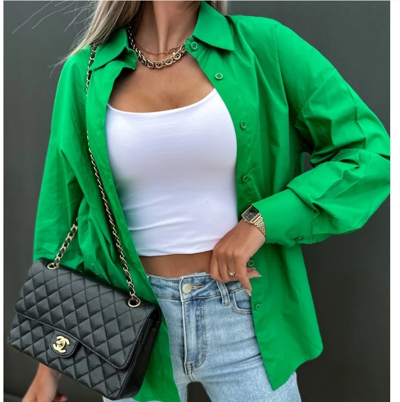 Women Spring Fashion Solid Single Breasted Blouses Vintage Lapel Collar Long Sleeve Office Lady Female Shirt Chic Top
Women Spring Fashion Solid Single Breasted Blouses Vintage Lapel Collar Long Sleeve Office Lady Female Shirt Chic Top