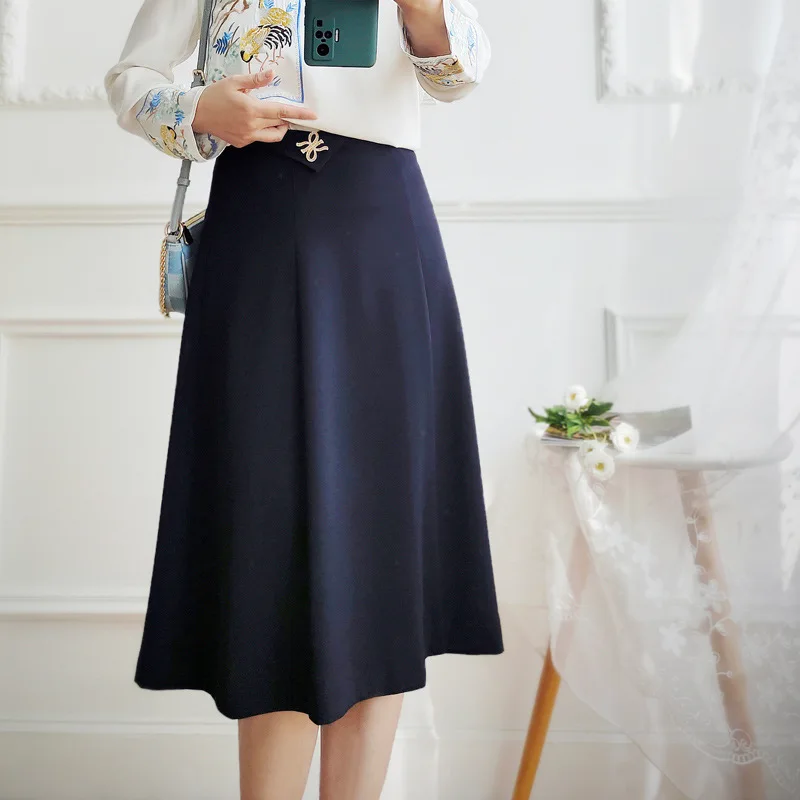 High Waist Skirt Women Thin Rhinestone A-line Wavy Mid Skirt 2022 Spring/summer New
High Waist Skirt Women Thin Rhinestone A-line Wavy Mid Skirt 2022 Spring/summer New