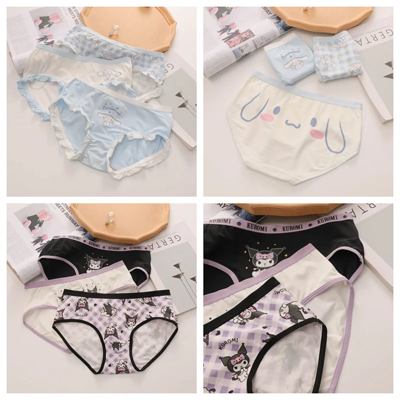 Трусики Sanrios Cinnamoroll Y2k женские, Бесшовные дышащие удобные Мультяшные кавайные розовые аниме милое нижнее белье для женщин, 3 шт.
Трусики Sanrios Cinnamoroll Y2k женские, Бесшовные дышащие удобные Мультяшные кавайные розовые аниме милое нижнее белье для женщин, 3 шт.