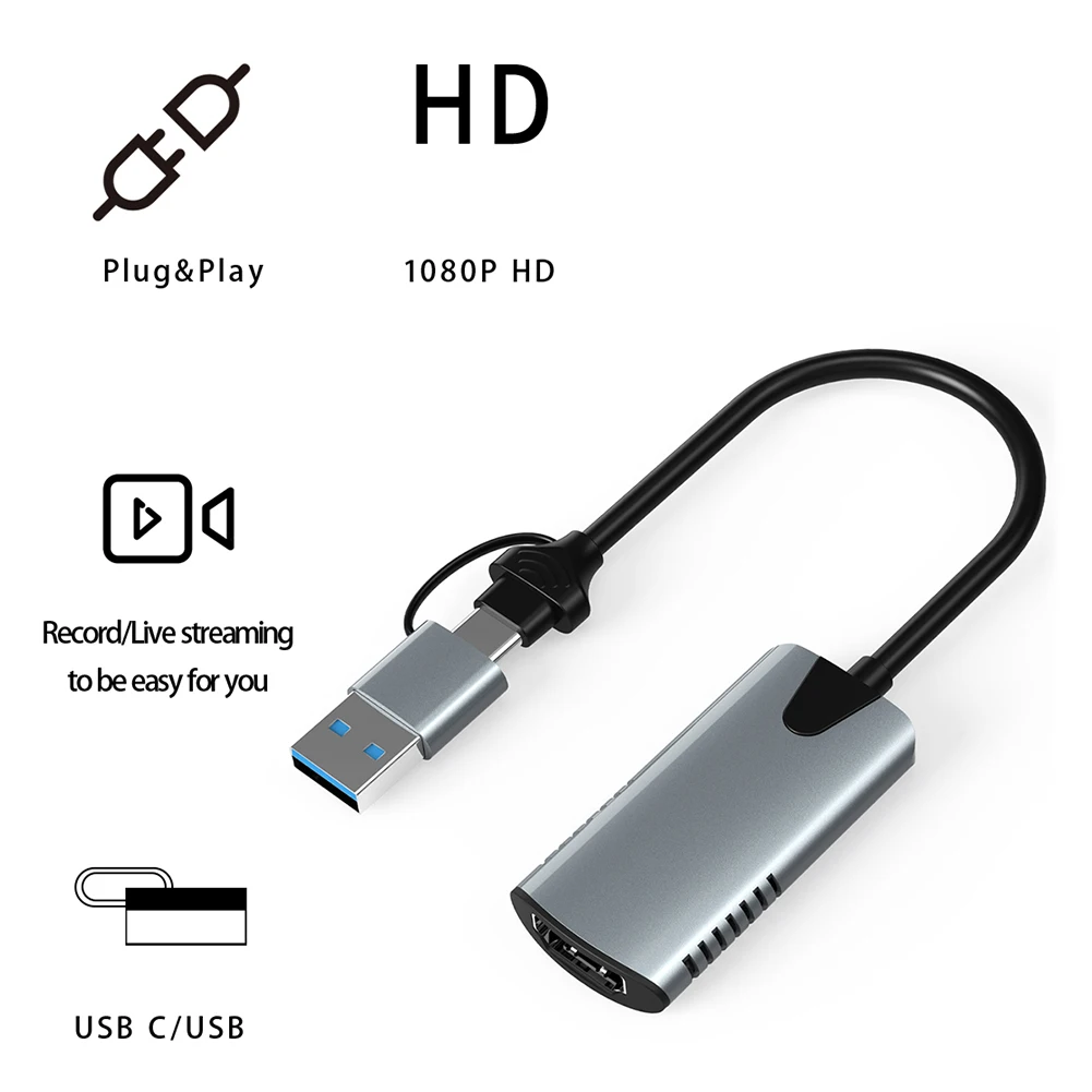 Карта видеозахвата HDMI-совместимая с USB Type-c, видеозаписывающее устройство с двумя интерфейсами для игр, запись для ноутбуков, прямая трансля...
Карта видеозахвата HDMI-совместимая с USB Type-c, видеозаписывающее устройство с двумя интерфейсами для игр, запись для ноутбуков, прямая трансля...