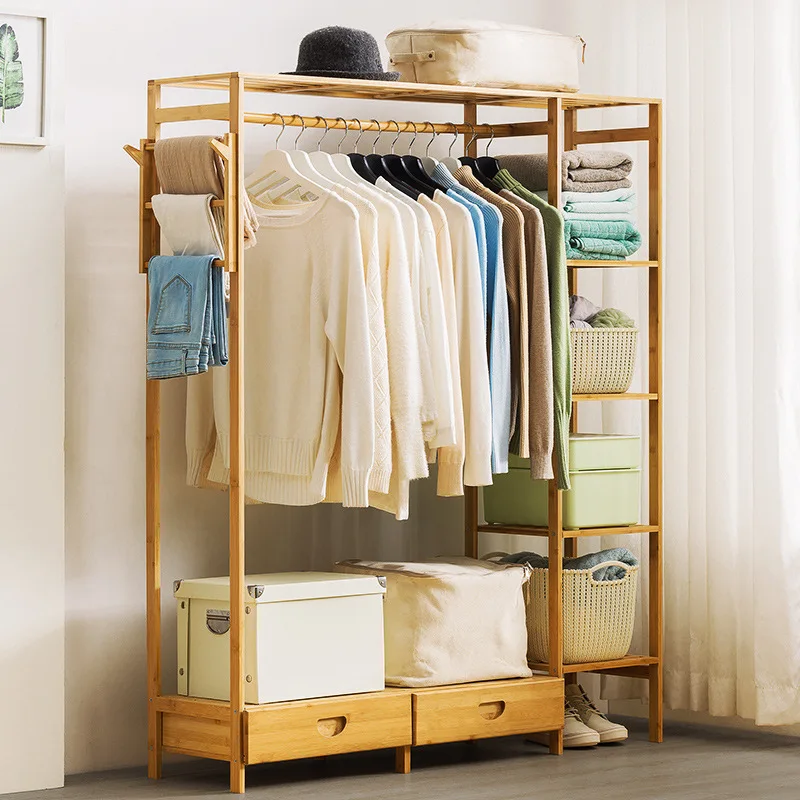 Original Simple Bamboo Bedroom Clothes Rack Simple Modern Floor-to-ceiling Clothes Storage Hall Hanger Storage Home Drawers
Original Simple Bamboo Bedroom Clothes Rack Simple Modern Floor-to-ceiling Clothes Storage Hall Hanger Storage Home Drawers