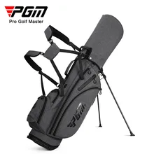 PGM Mens Golf Stand Bag Standard Ultralight PVC Wear-resistant Bag Large Capacity Training Accessories Gray Hold 14pcs Clubs