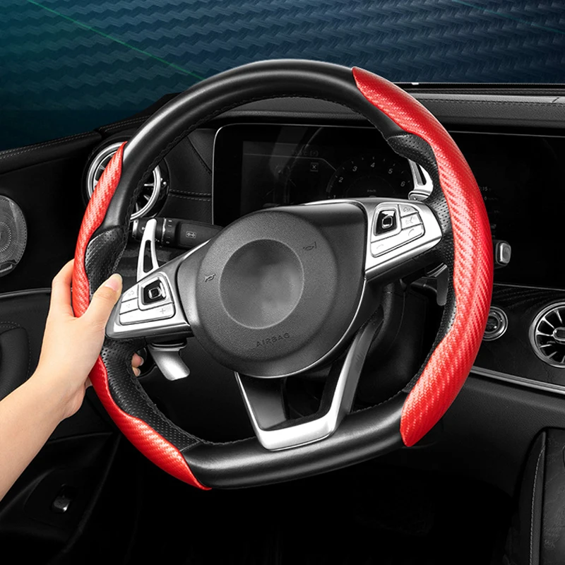 Car Steering Wheel Covers Four-season Carbon Fiber Turn Fur For Mercedes-Benz E-Class C-Class GLC GLA GLE GLS W205 W203 W204
Car Steering Wheel Covers Four-season Carbon Fiber Turn Fur For Mercedes-Benz E-Class C-Class GLC GLA GLE GLS W205 W203 W204