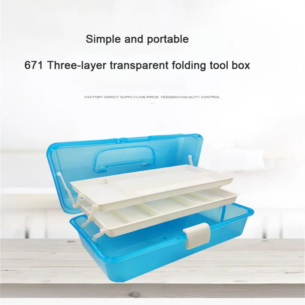 Fashion Three-layer Cosmetics Storage Box Waterproof Nail Painting Hardware Art Toolbox Large Plastic Hold-all Storage Box Color
Fashion Three-layer Cosmetics Storage Box Waterproof Nail Painting Hardware Art Toolbox Large Plastic Hold-all Storage Box Color