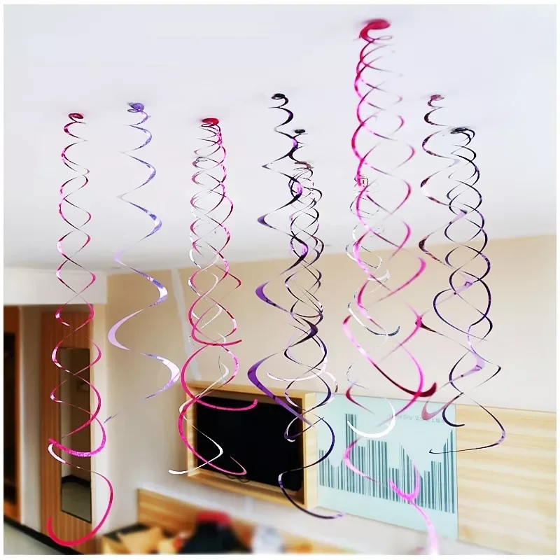 6PC/Pack Birthday Party Decorative Metallic Ceiling Hanging Swirl Whirls Baby Shower Wedding Party New Year Tinsel Decorations
6PC/Pack Birthday Party Decorative Metallic Ceiling Hanging Swirl Whirls Baby Shower Wedding Party New Year Tinsel Decorations