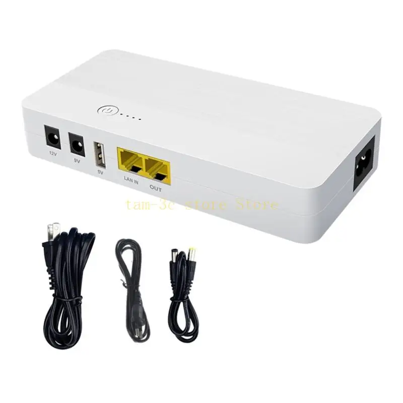 

Mini UPS Uninterrupted Power Supply 8000mAh 29.6Wh 24V 5V 9V 12V with Power Cord D0UA