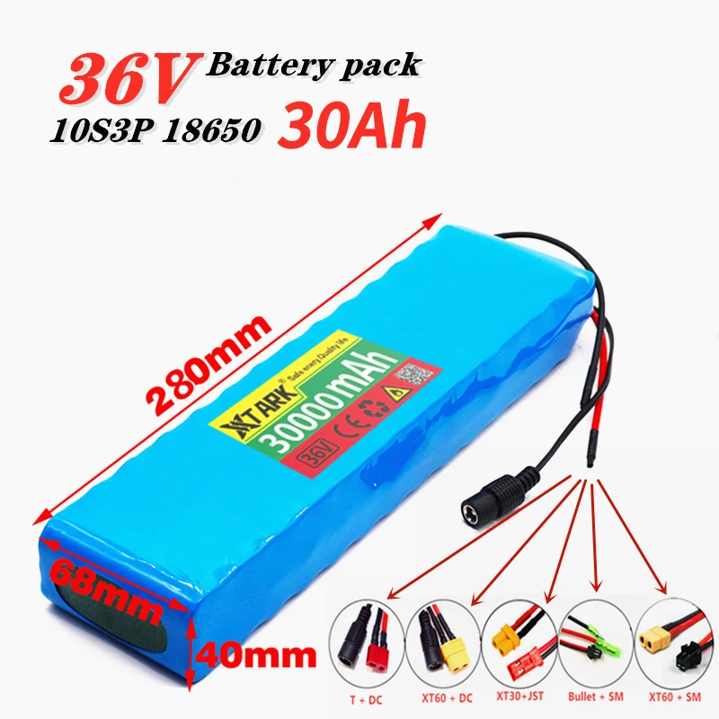 10S3P 36V 36Ah 18650 350W 500W Electric Bike Battery for High Power Electric Scooter
10S3P 36V 36Ah 18650 350W 500W Electric Bike Battery for High Power Electric Scooter