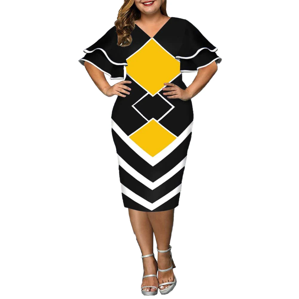 New Style XL~5XL Womens Plus Size Printed Bodycon Midi Dress Ladies Evening Cocktail Party Dress Upright And Elegant
New Style XL~5XL Womens Plus Size Printed Bodycon Midi Dress Ladies Evening Cocktail Party Dress Upright And Elegant