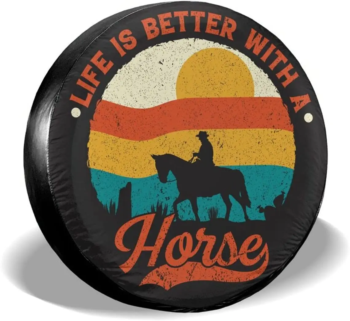 Delerain Horse Lovers Spare Tire Covers for Jeep RV Trailer SUV Truck and Many Vehicle, Wheel Covers Sun Protector Waterproof (1
Delerain Horse Lovers Spare Tire Covers for Jeep RV Trailer SUV Truck and Many Vehicle, Wheel Covers Sun Protector Waterproof (1