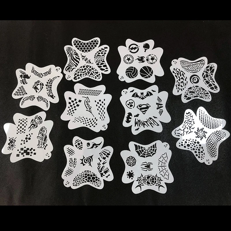 10pcs Professional Children's Facial Painting Mold Simple Washable Children's Toy Template Holiday DIY Painting Mold 13 * 13cm
10pcs Professional Children's Facial Painting Mold Simple Washable Children's Toy Template Holiday DIY Painting Mold 13 * 13cm