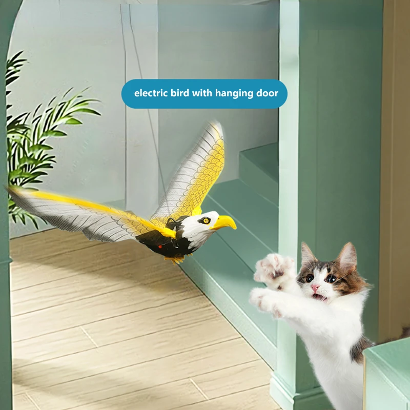 

Interactive Simulation Bird Cat Toy Hanging Parrot Flying Eagle Scratch Rope Kitten Toy Accessories аксесуари для котів