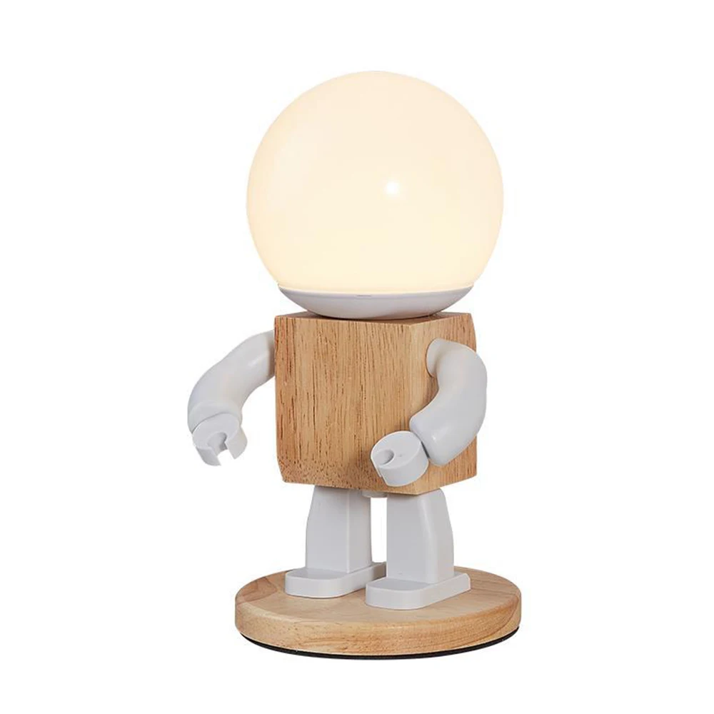 Cute Robot Table Lamp Cartoon Creative Wood LED Night Light for Kids Baby Girl Boy Children Bedroom Bedside Deocration Lighting
Cute Robot Table Lamp Cartoon Creative Wood LED Night Light for Kids Baby Girl Boy Children Bedroom Bedside Deocration Lighting