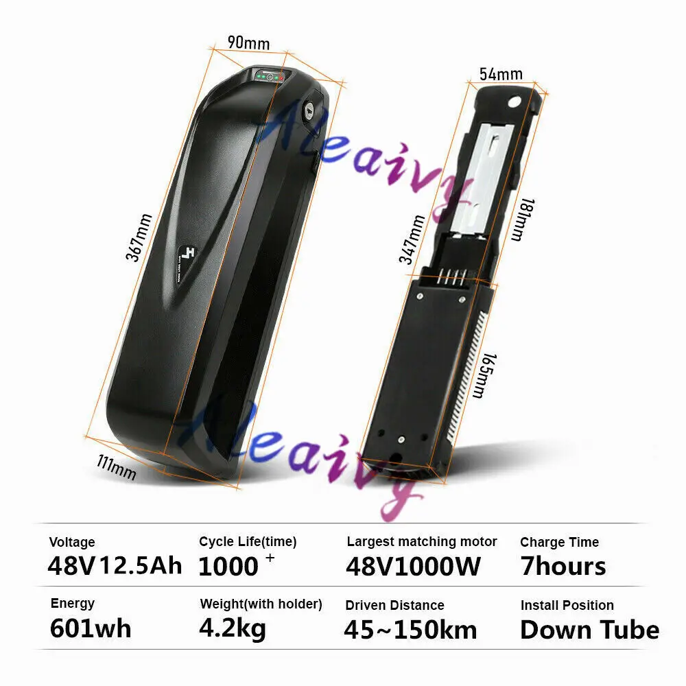 48V 12.5Ah HaiLong Downtube Lithium Ebike Battery for 1000W Motor+54..6v Charger Electric Bike Fat Lithium Motorcycle Battery
48V 12.5Ah HaiLong Downtube Lithium Ebike Battery for 1000W Motor+54..6v Charger Electric Bike Fat Lithium Motorcycle Battery