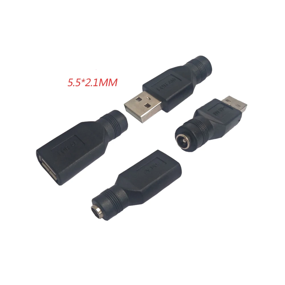 5.5*2.1mm Female Jack To USB 2.0 Male Plug / Female Jack 5V DC Power Plugs Adapter Laptop Connector
5.5*2.1mm Female Jack To USB 2.0 Male Plug / Female Jack 5V DC Power Plugs Adapter Laptop Connector