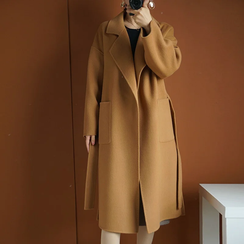 Winter Wool Coat Women Reversible Cashmere Coat Woolen Coat Female Wavy Classic Coat
Winter Wool Coat Women Reversible Cashmere Coat Woolen Coat Female Wavy Classic Coat