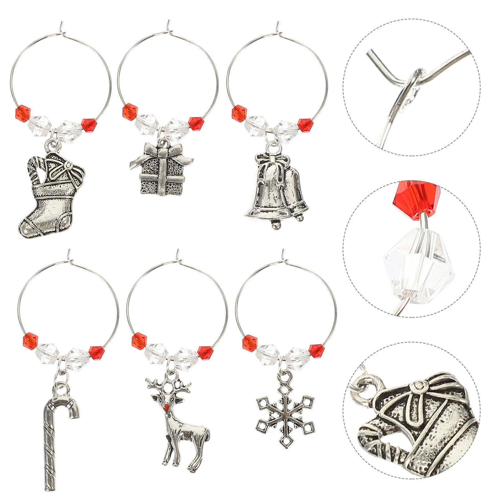 Glasschristmas Charms Drink Tags Markers Snowflake Reindeer Identifier Ring Marker Bell Cocktail Champagne Goblets Rings
Glasschristmas Charms Drink Tags Markers Snowflake Reindeer Identifier Ring Marker Bell Cocktail Champagne Goblets Rings