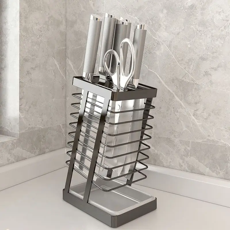 304 Stainless Steel Kitchen Knife Holder Multifunctional Shelving Household Drain Table Place Vegetable Visual Storage Rack
304 Stainless Steel Kitchen Knife Holder Multifunctional Shelving Household Drain Table Place Vegetable Visual Storage Rack