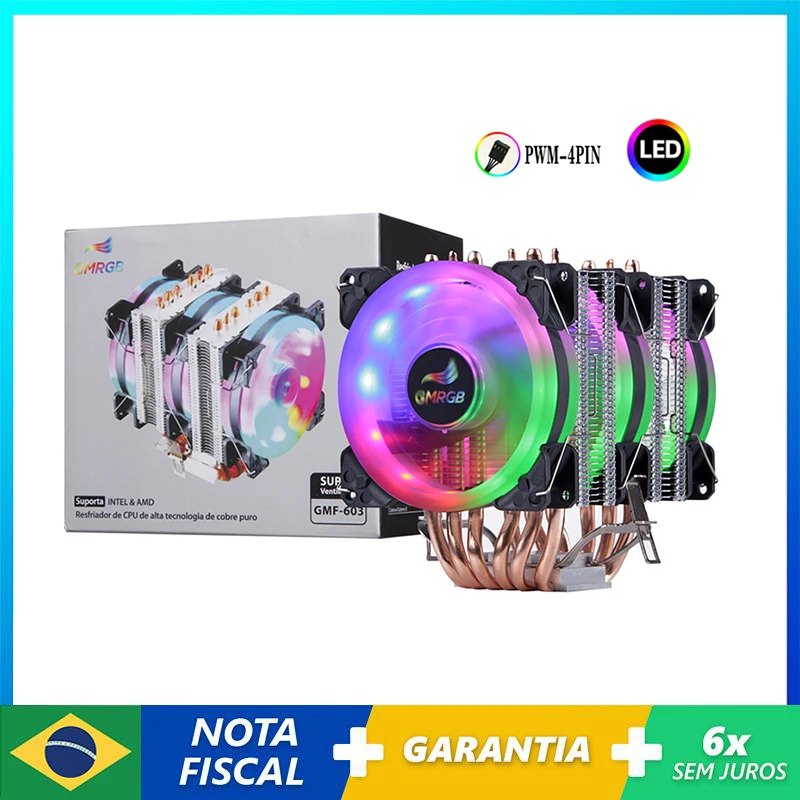 GMRGB Cooling CPU Cooler Fan 6 Heat Pipes 4 Pin PWM RGB For Intel LGA 1700 775 1200 1150 1151 1155 2011/ X79 X99 AM2 AM3 AM4
GMRGB Cooling CPU Cooler Fan 6 Heat Pipes 4 Pin PWM RGB For Intel LGA 1700 775 1200 1150 1151 1155 2011/ X79 X99 AM2 AM3 AM4