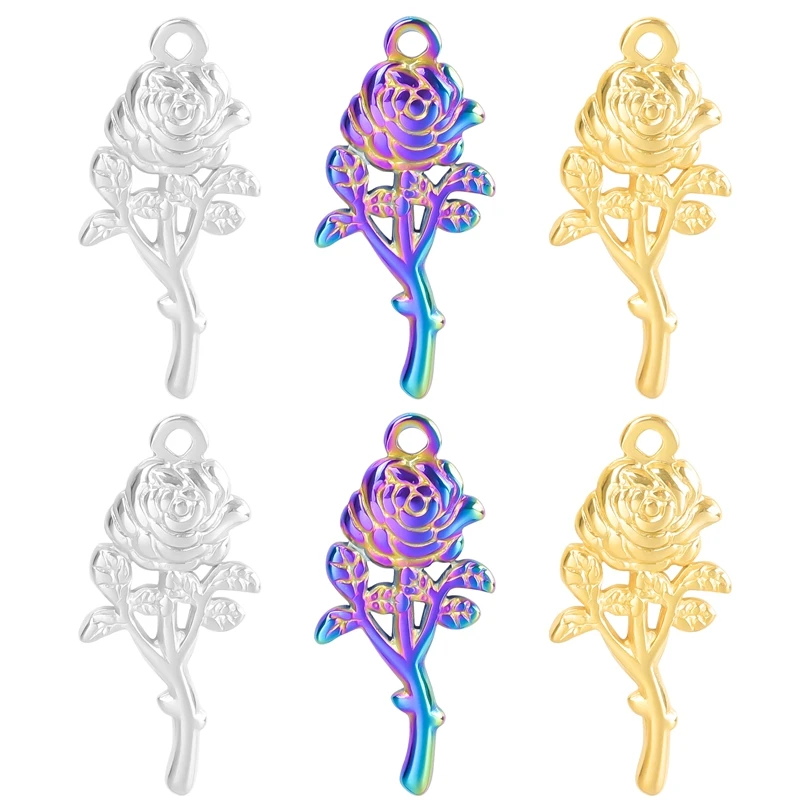 3pcs Stainless Steel Flower Chokers Pendant Classic Rose Necklaces Charms for Women DIY Jewelry Making
3pcs Stainless Steel Flower Chokers Pendant Classic Rose Necklaces Charms for Women DIY Jewelry Making