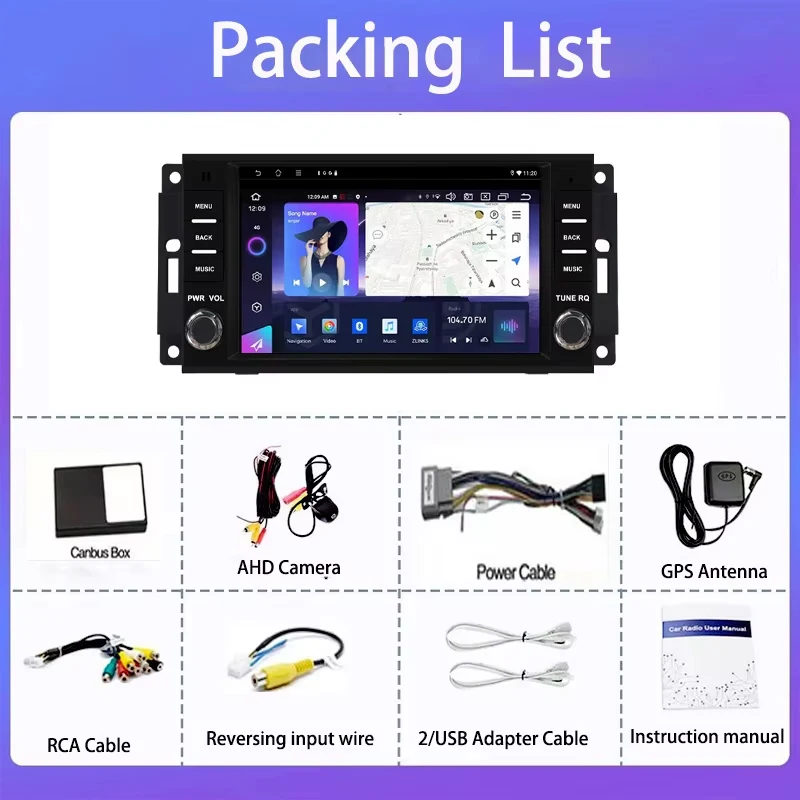 7 "6 + 128 ГБ для Jeep Wrangler JK 2011-2017, автомобильная стереосистема, беспроводная Apple Carplay, Android 13, головное устройство, изображение заднего вида
7 "6 + 128 ГБ для Jeep Wrangler JK 2011-2017, автомобильная стереосистема, беспроводная Apple Carplay, Android 13, головное устройство, изображение заднего вида