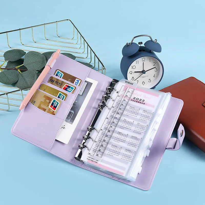A6 PU Budget Binder with Budget Sheet,Zipper Pouch Binder Pockets, Label Sticker,6-Ring Cover Refillable Budget Envelope System
A6 PU Budget Binder with Budget Sheet,Zipper Pouch Binder Pockets, Label Sticker,6-Ring Cover Refillable Budget Envelope System