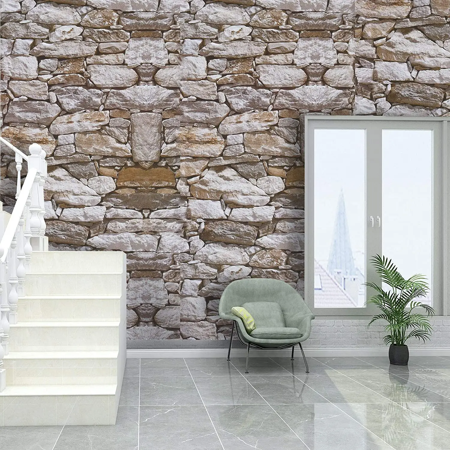 6m*45cm Self-Adhesive 3D Stone Wallpaper Rock Self-Adhesive Contact Paper Peel and Stick Backsplash Wall For Bathroom Decor 
6m*45cm Self-Adhesive 3D Stone Wallpaper Rock Self-Adhesive Contact Paper Peel and Stick Backsplash Wall For Bathroom Decor