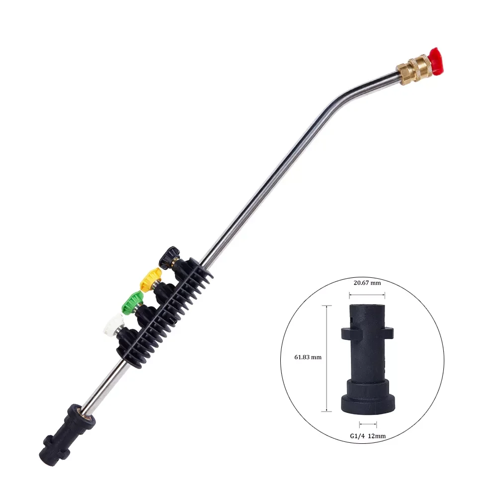 High Pressure Washer Metal Jet Lance Rotating Turbo Nozzle With 5 Quick Connection Nozzle For Karcher K2-K7 K Series
High Pressure Washer Metal Jet Lance Rotating Turbo Nozzle With 5 Quick Connection Nozzle For Karcher K2-K7 K Series