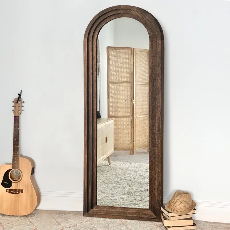 

Роскошное коричневое зеркало в полную длину 64x21 дюйма-идеальное дополнение к красоте вашей гостиной или спальни, украшение для дома