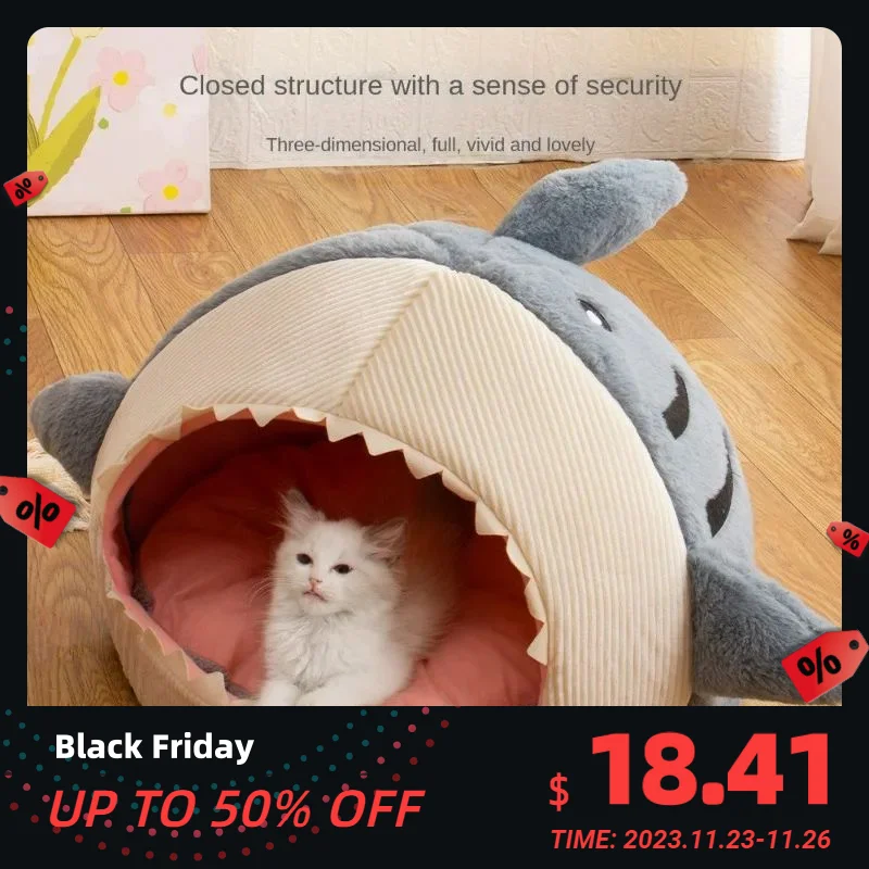 Dog Bed Winter Warm Semi-enclosed Big Mouth Shark Dog Kennel Cat Pad Pet Supplies Comfortable Cat House Sleep Bag Dropshipping 
Dog Bed Winter Warm Semi-enclosed Big Mouth Shark Dog Kennel Cat Pad Pet Supplies Comfortable Cat House Sleep Bag Dropshipping