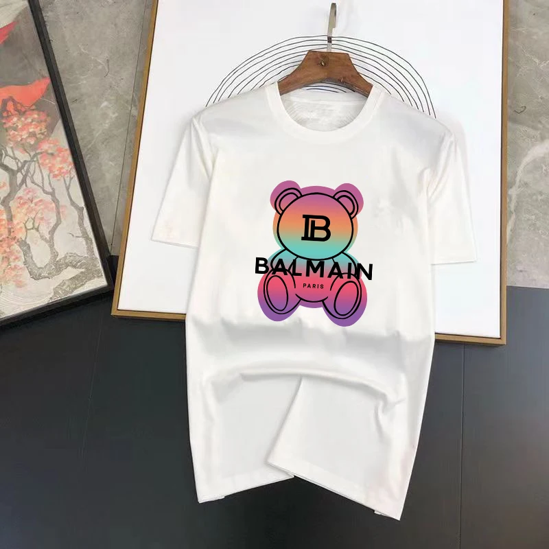 Couple Luxury Cotton T-Shirt Bear Print High Quality Fashion T Shirt Premium Tee Shirts Short Sleeve Tee Men Women Basic Tops
Couple Luxury Cotton T-Shirt Bear Print High Quality Fashion T Shirt Premium Tee Shirts Short Sleeve Tee Men Women Basic Tops