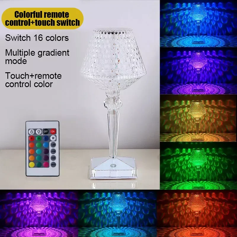 Romantic Diamond Crystal Shadow LED Atmosphere Projection Light USB Touch Control Table Light Restaurant Bar Bedside Decor Lamp
Romantic Diamond Crystal Shadow LED Atmosphere Projection Light USB Touch Control Table Light Restaurant Bar Bedside Decor Lamp