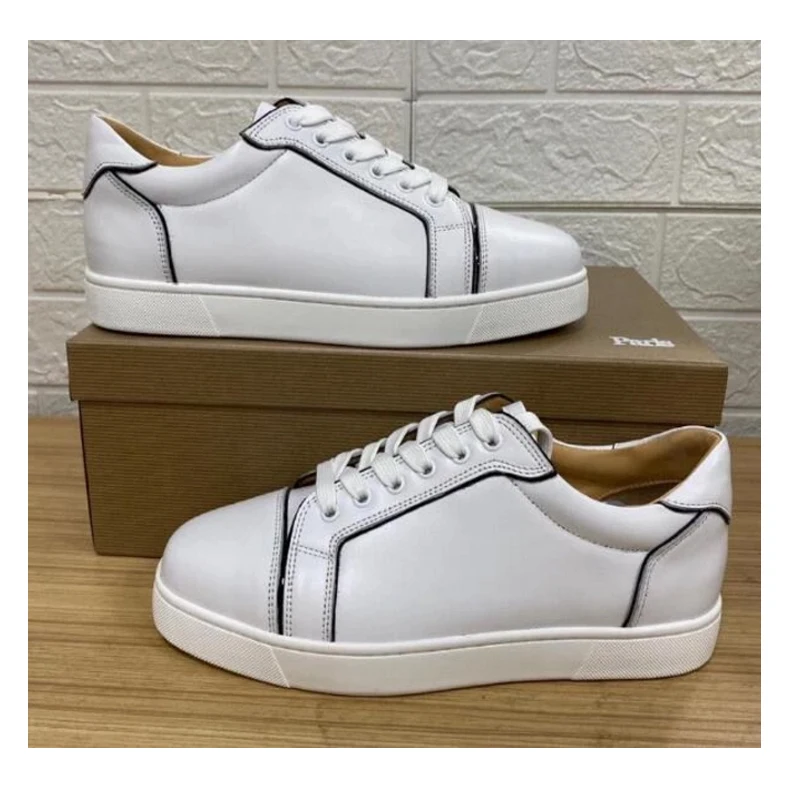 Fashion Designer Mens Women Sneakers Red Bottoms White Real Leather Comfortable Casual Fashion Luxurys Flat Sneakers EU 35-46
Fashion Designer Mens Women Sneakers Red Bottoms White Real Leather Comfortable Casual Fashion Luxurys Flat Sneakers EU 35-46
