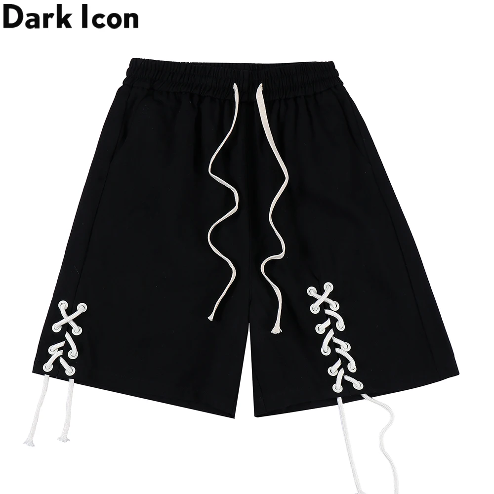 Dark Icon Rivet with String Shorts Men Elastic Waist Straight Men's Shorts High Street Shorts Black
Dark Icon Rivet with String Shorts Men Elastic Waist Straight Men's Shorts High Street Shorts Black