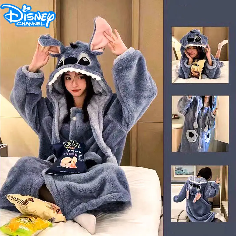 Anime Figure Couple Pajamas Autumn Winter Coral Fleece Long Robe Set Nightgown Women Men's Warm Thick Pyjamas Stitch Homewear
Anime Figure Couple Pajamas Autumn Winter Coral Fleece Long Robe Set Nightgown Women Men's Warm Thick Pyjamas Stitch Homewear