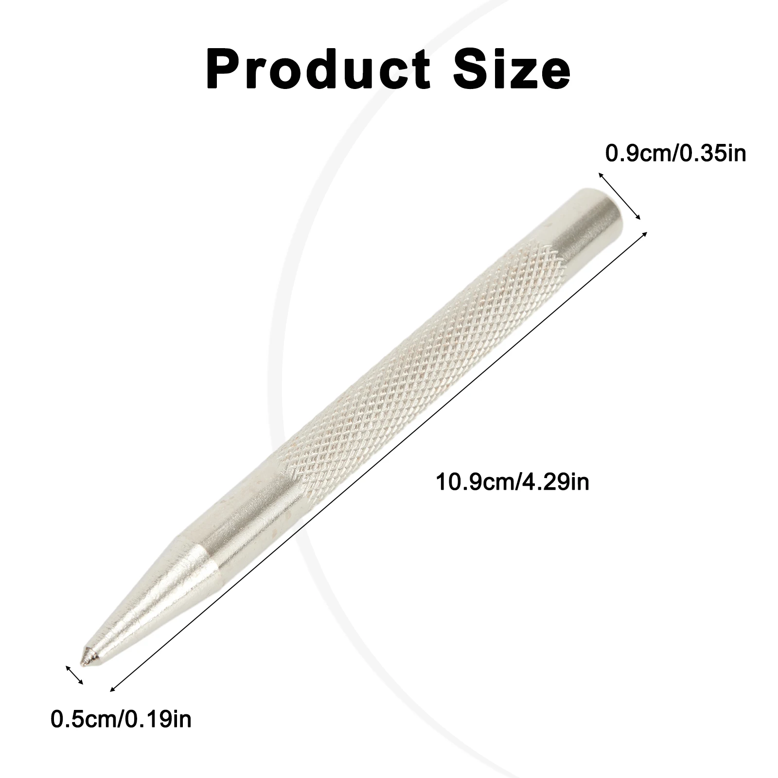 Knurled Centre Punch Spot Dot Center Carbon Steel Knurled Centre Punch for Metal Positioning Spot Dot Center Tool
Knurled Centre Punch Spot Dot Center Carbon Steel Knurled Centre Punch for Metal Positioning Spot Dot Center Tool